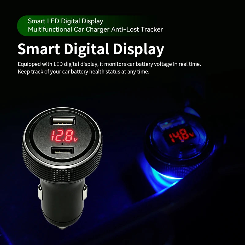 CowLost | product_id-car-charger-with-find-my-tracker-battery-voltage-display-ambient-light-pd-fast-charge-usb-c-for-ios-android |2
