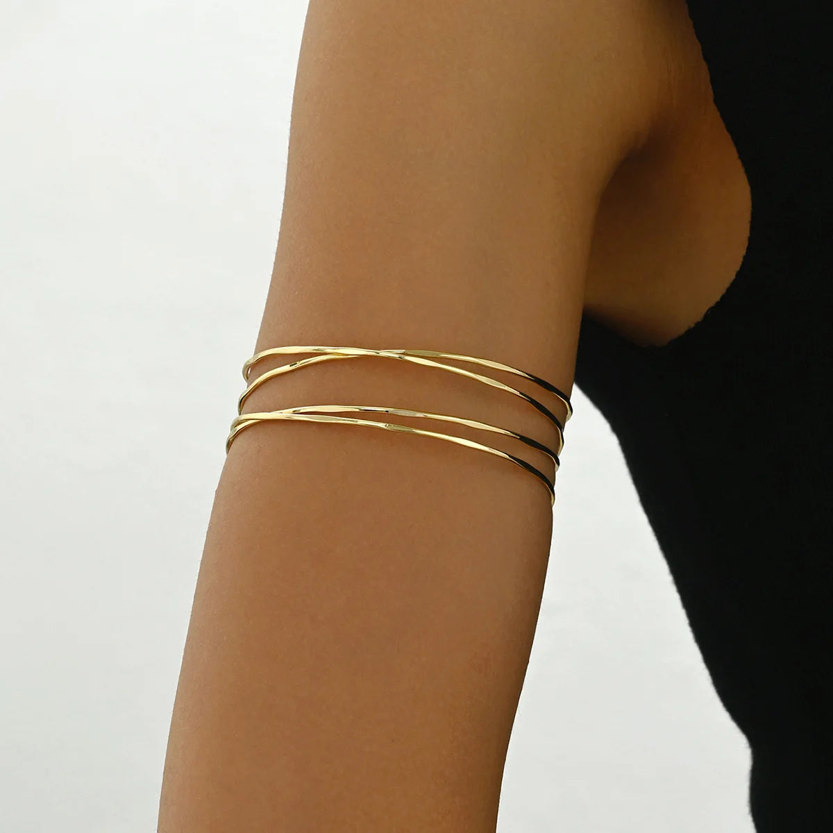 CowLost | bohemia-simple-adjustable-upper-arm-cuff-bracelet-for-women-starfish-pearl-zircon-leaf-star-moon-open-bangle |3
