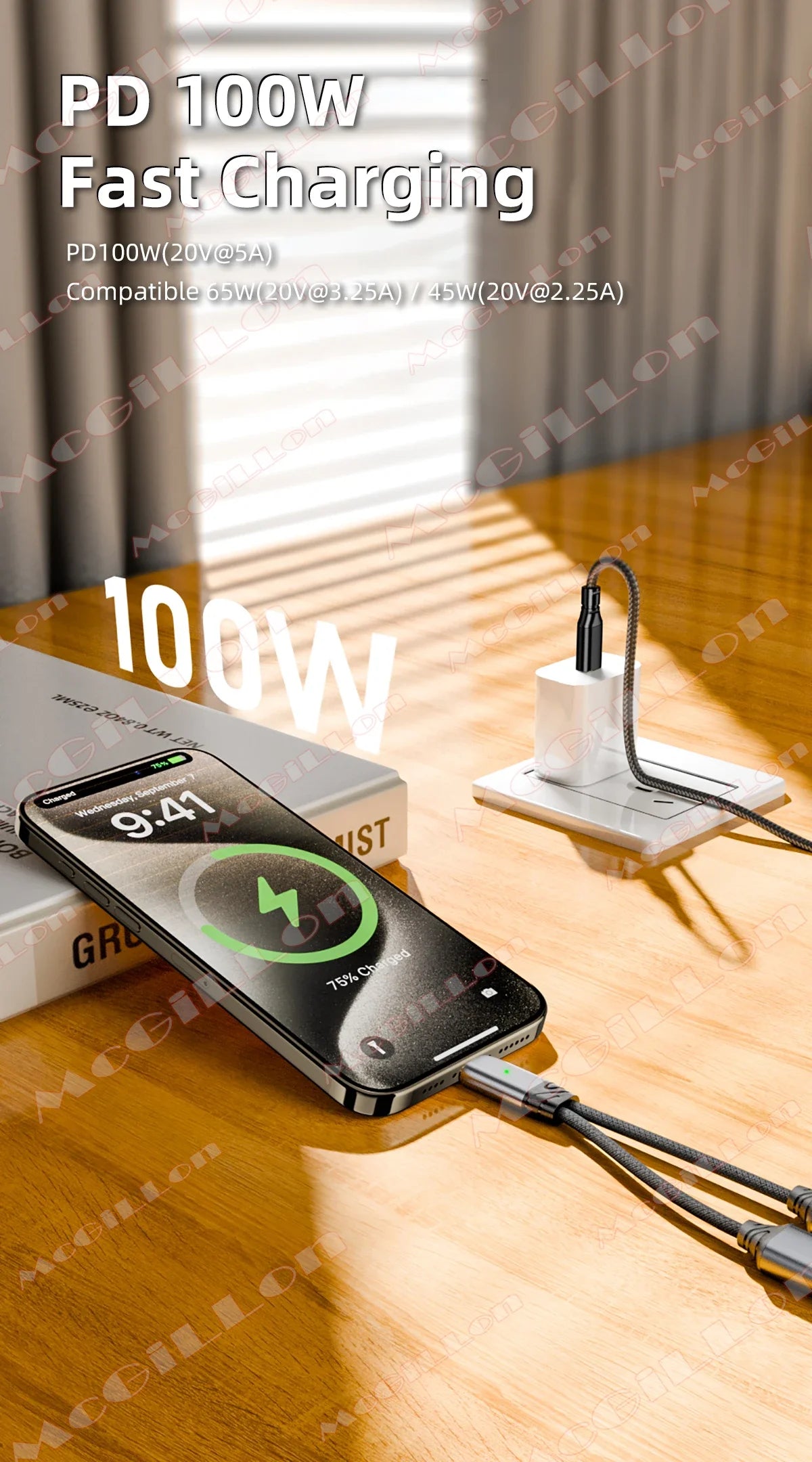 CowLost | product_id-100w-pd-fast-charger-usb-c-2-in-1-splitter-headphone-jack-adapter-for-samsung-s24-xiaomi-huawei-iphone-15-16 |10