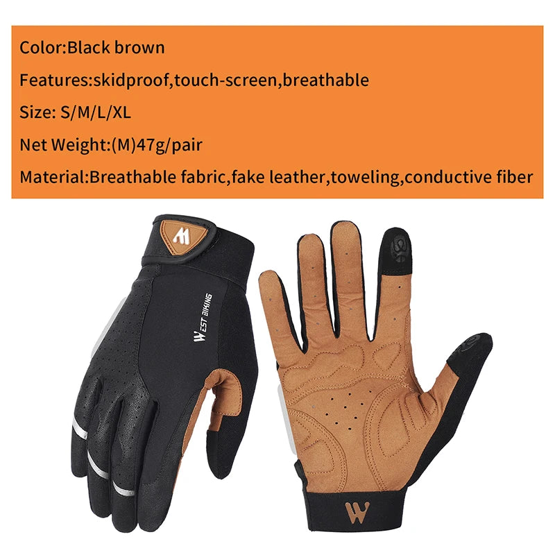 CowLost | west-biking-touch-screen-bicycle-gloves-motorcycle-men-women-full-finger-riding-racing-gym-fitness-cycling-mtb-road-sport-gloves |17