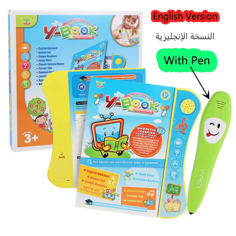 Children's Electronic Learning Book with Smart Pen Intercom for Ages 3-6