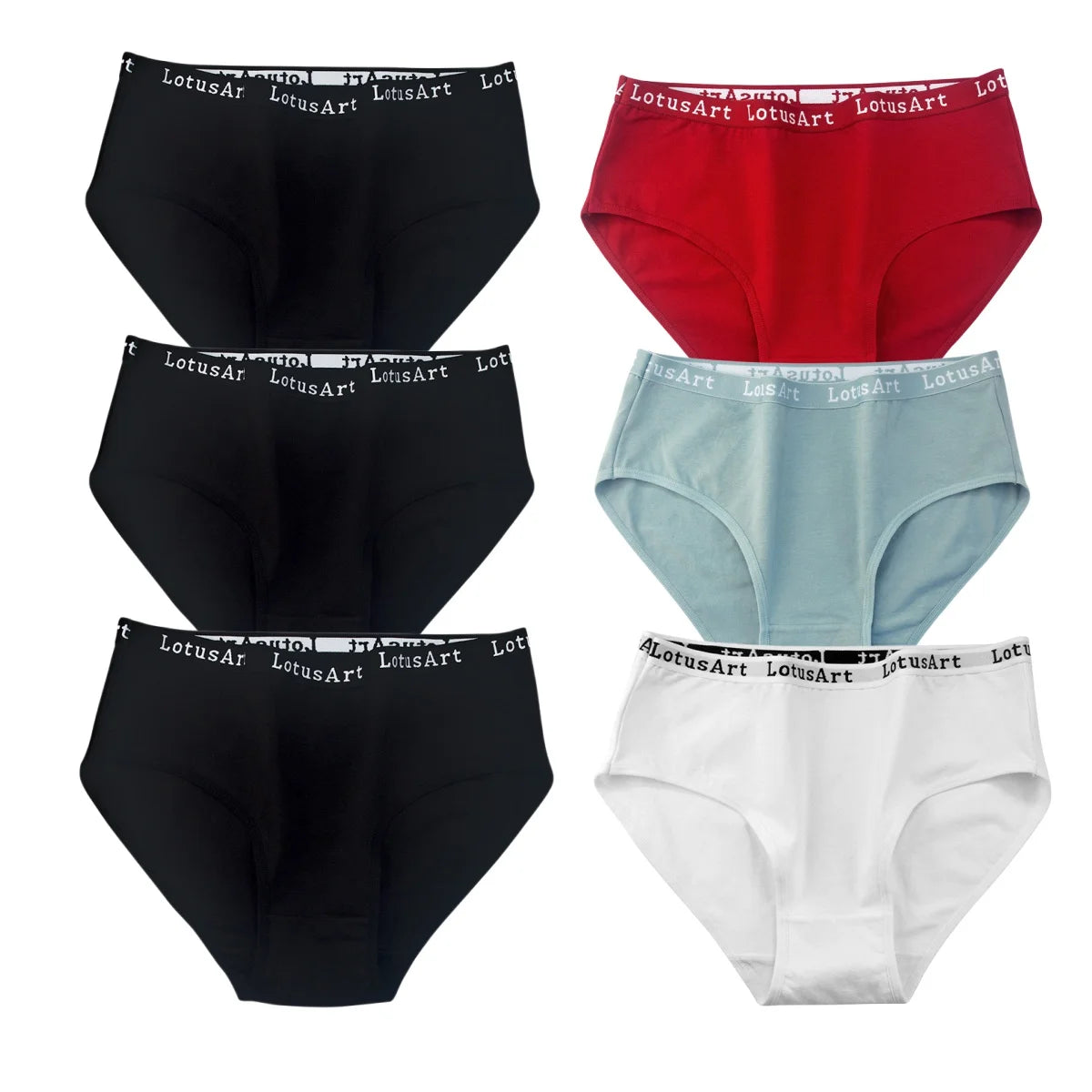 CowLost | product_id-6pcs-women-s-high-rise-seamless-cotton-briefs-m-2xl-solid-colors |23