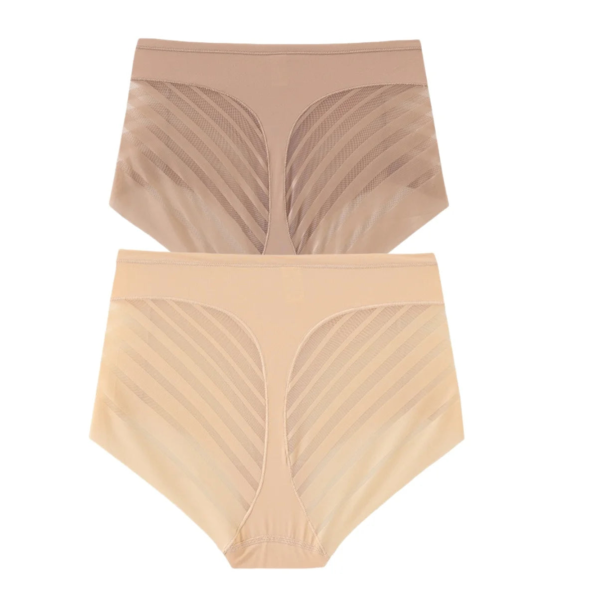 CowLost | product_id-2pcs-womens-mid-waist-ice-silk-tummy-control-butt-lifter-shaping-briefs-m-3xl |10