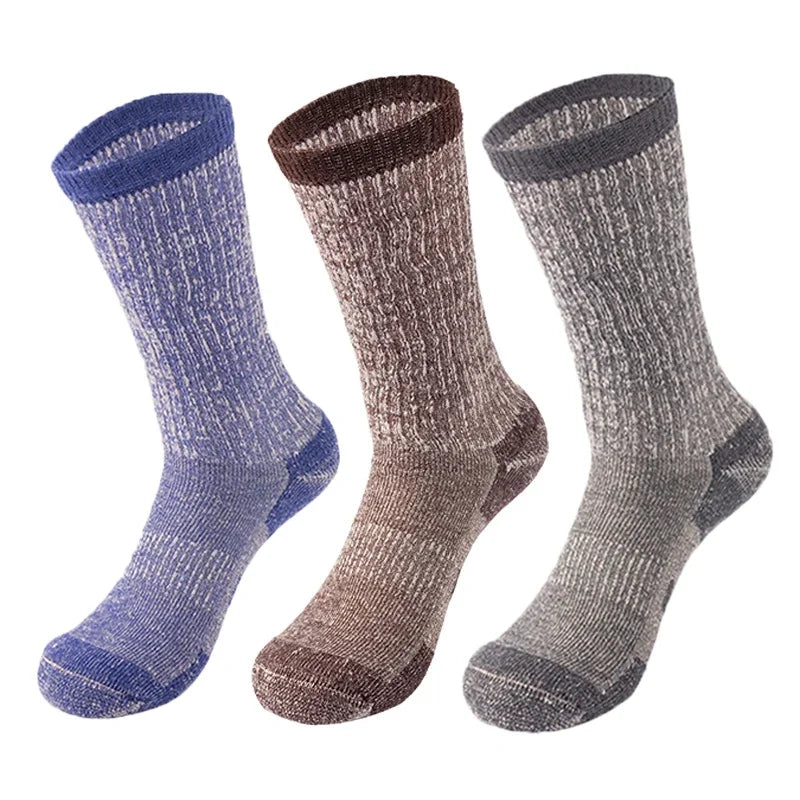 CowLost | uncategorized-merino-wool-hiking-thermal-midweight-cushion-winter-boot-socks-3-pack |1
