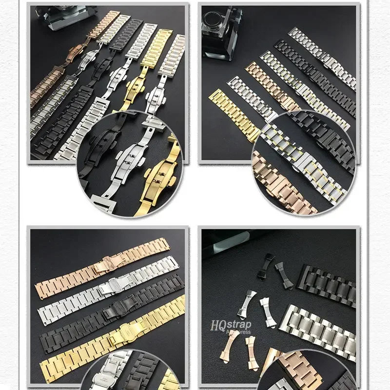CowLost | solid-stainless-steel-watch-band-18mm-20mm-22mm-24mm-12-13-14-15-16-17-19-21-23-bracelet-universal-metal-strap-watch-accessories |6