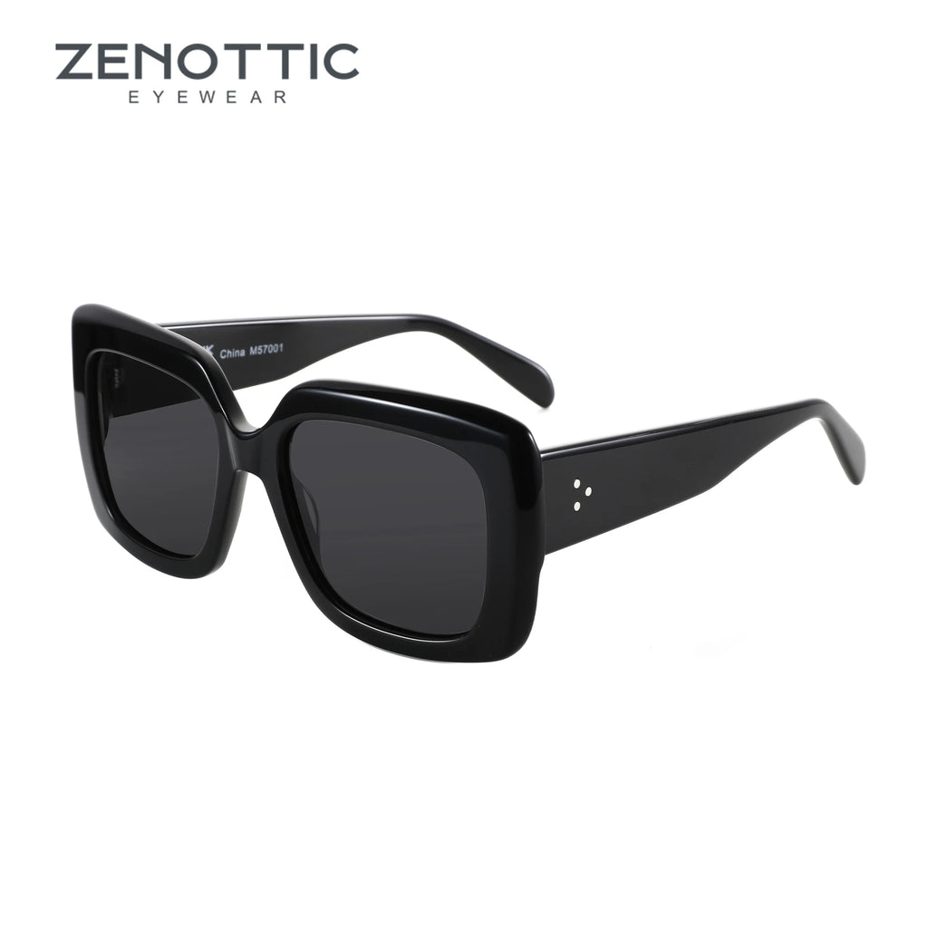 CowLost | zenottic-women-large-rectangle-polarized-sunglasses-thick-frame-uv400-protection |1