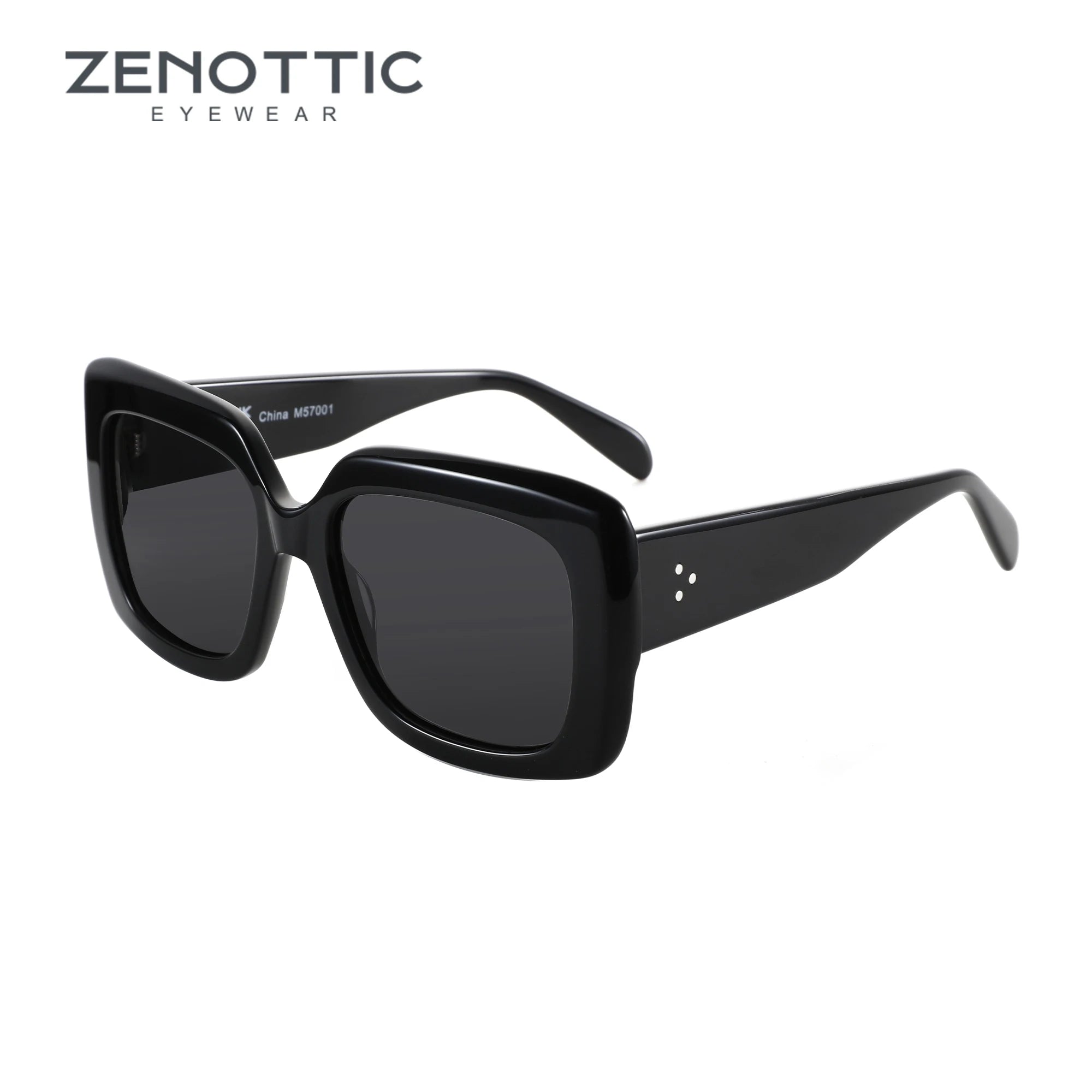 CowLost | zenottic-women-large-rectangle-polarized-sunglasses-thick-frame-uv400-protection |1