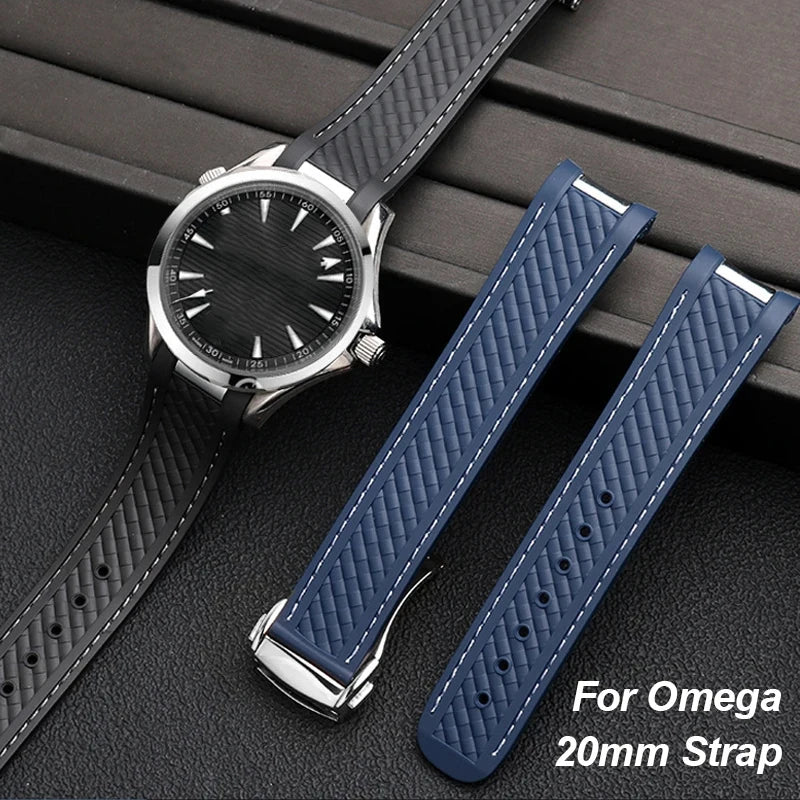 CowLost | bodysuits-product_id-20mm-silicone-rubber-watchband-for-omega-seamaster-300-speedmaster-at150-diving-watches |1