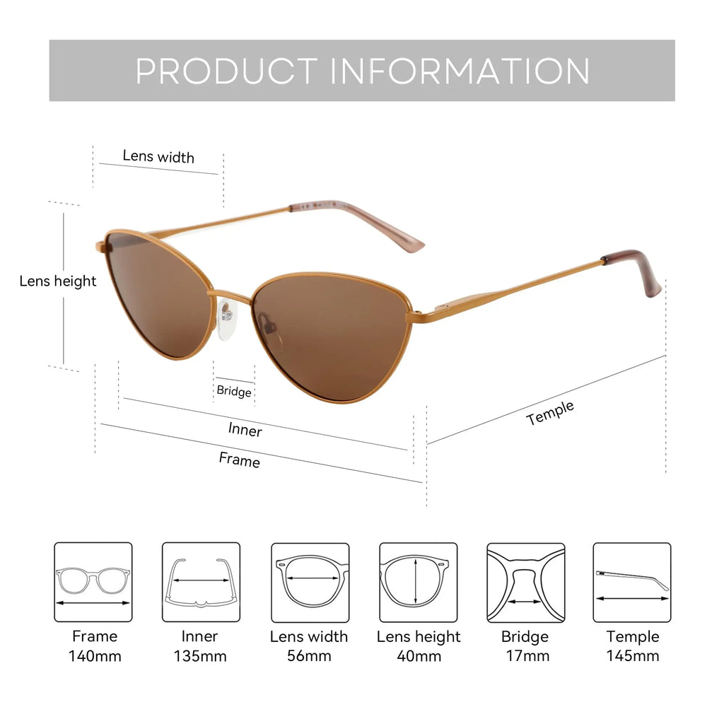 CowLost | zenottic-ladies-fashion-small-cat-eye-sunglasses-fashion-narrow-metal-frame |5