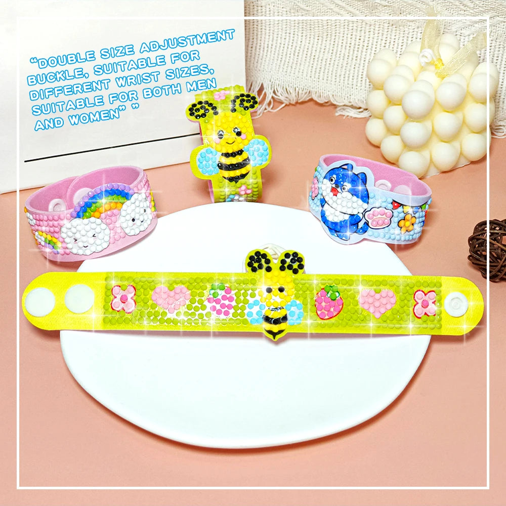 CowLost | product_id-diy-childrens-diamond-drawing-bracelet-kit-with-eva-wristband-gift |16