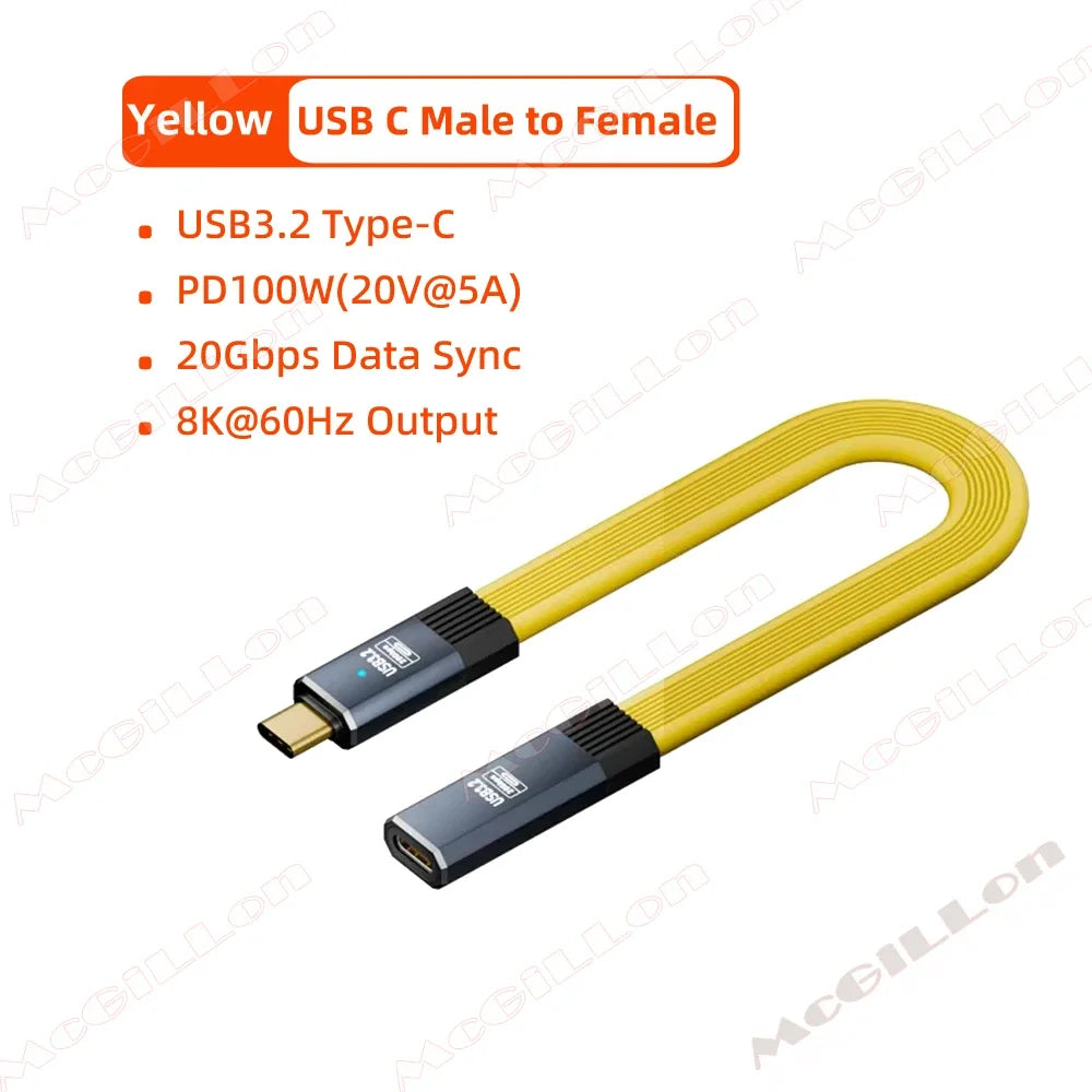CowLost | product_id-pd-100w-usb-c-to-usb-c-extension-cable-20gbps-usb-3-2-for-iphone-16-huawei-xiaomi-switch |18