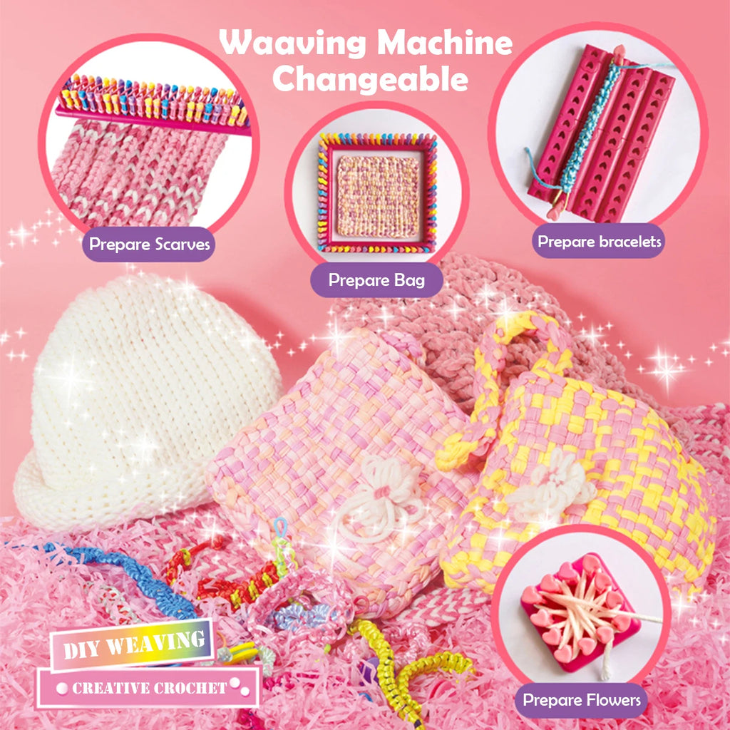 CowLost | product_id-diy-weaving-kit-for-kids-ages-6-arts-crafts-scarves-hats-and-bags |5