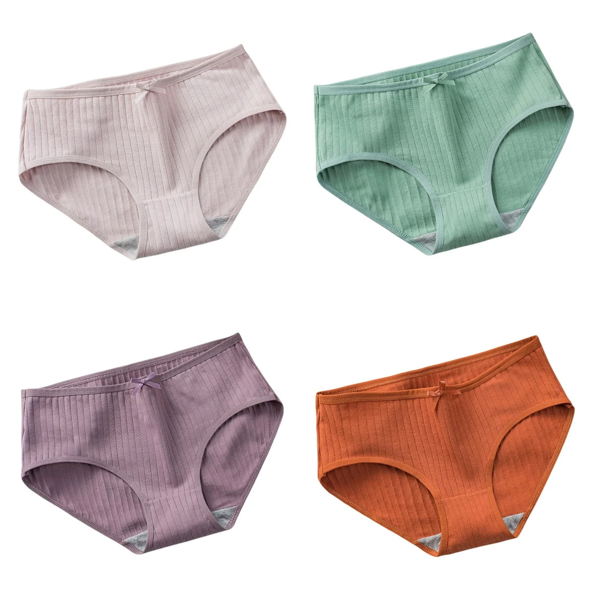 CowLost | product_id-4pcs-womens-low-waist-cotton-breathable-briefs |26