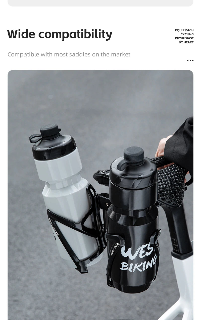 CowLost | west-biking-bicycle-water-bottle-cage-extension-mount-for-bike-saddle-single-double-bottles-holder-mtb-road-bike-accessories |11