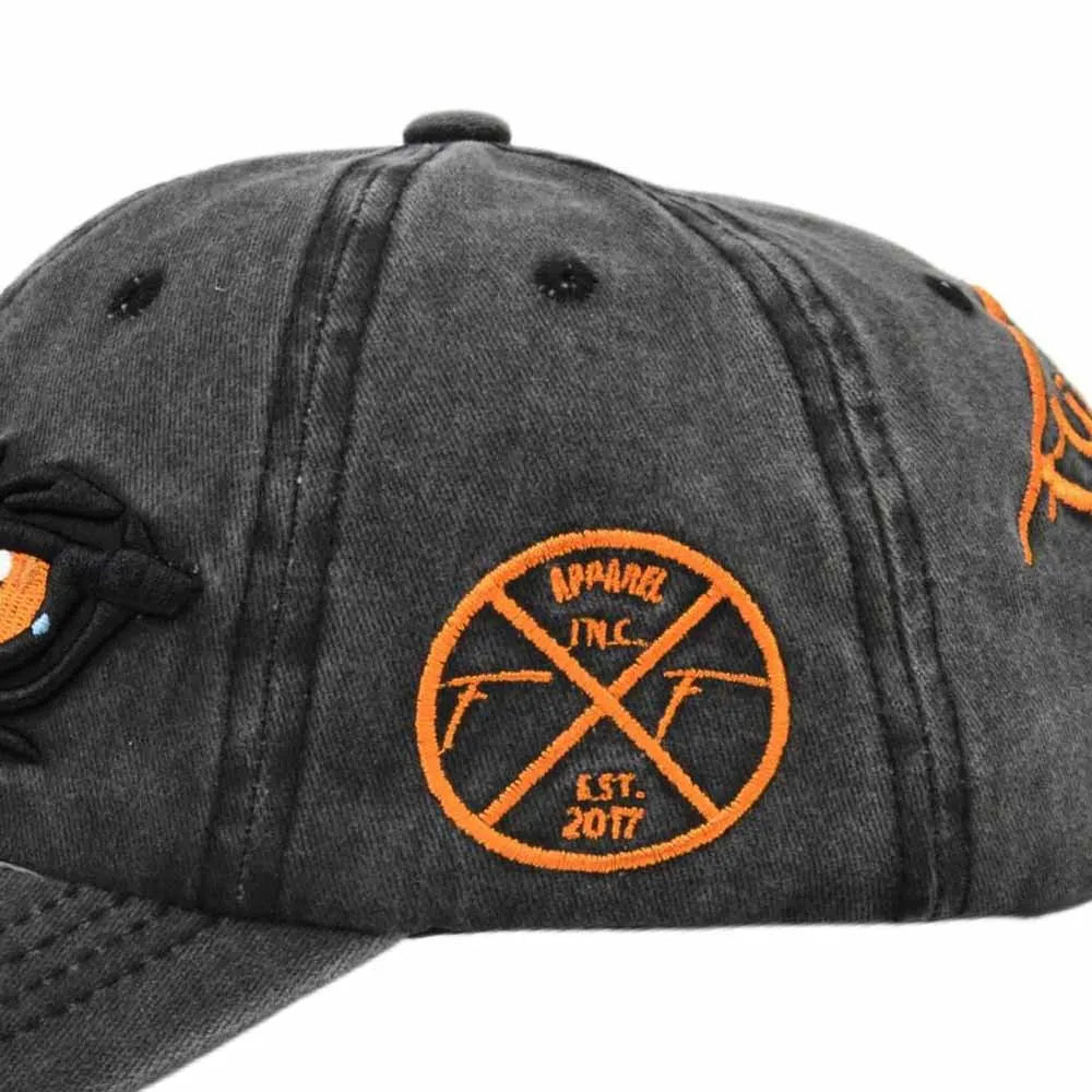 CowLost | washed-cotton-baseball-caps-for-women-men-eagle-eye-embroidery-snapback-hat |17
