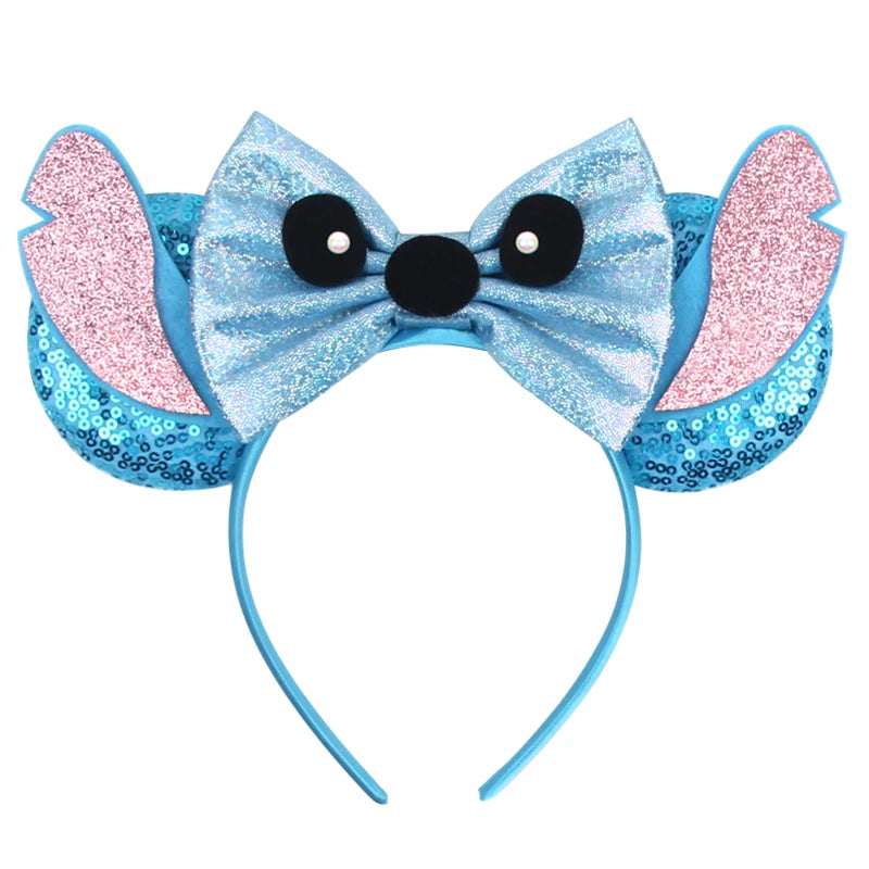 CowLost | cartoon-lilo-stitch-head-band-girls-sequins-bow-hairband |49