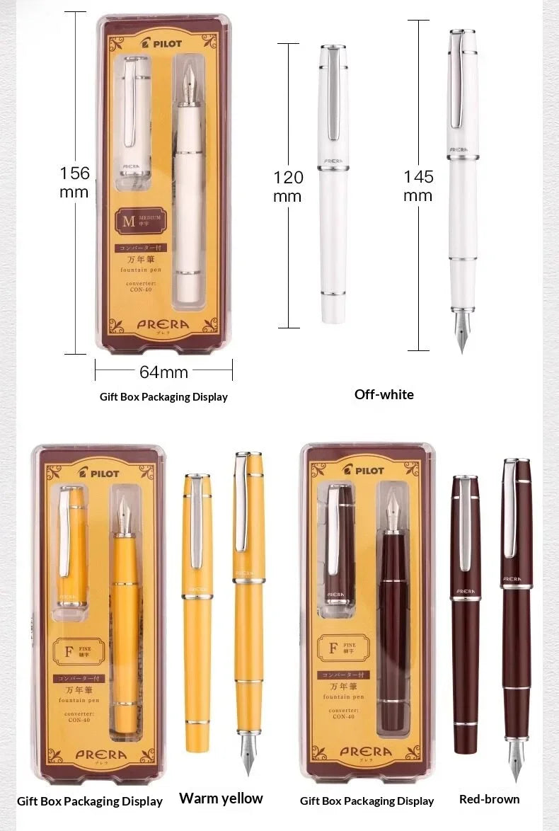 CowLost | product_id-japan-pilot-prera-limited-edition-fountain-pen-set-ergonomic-alloy-nib-0-5mm-includes-converter-ink-absorber |14