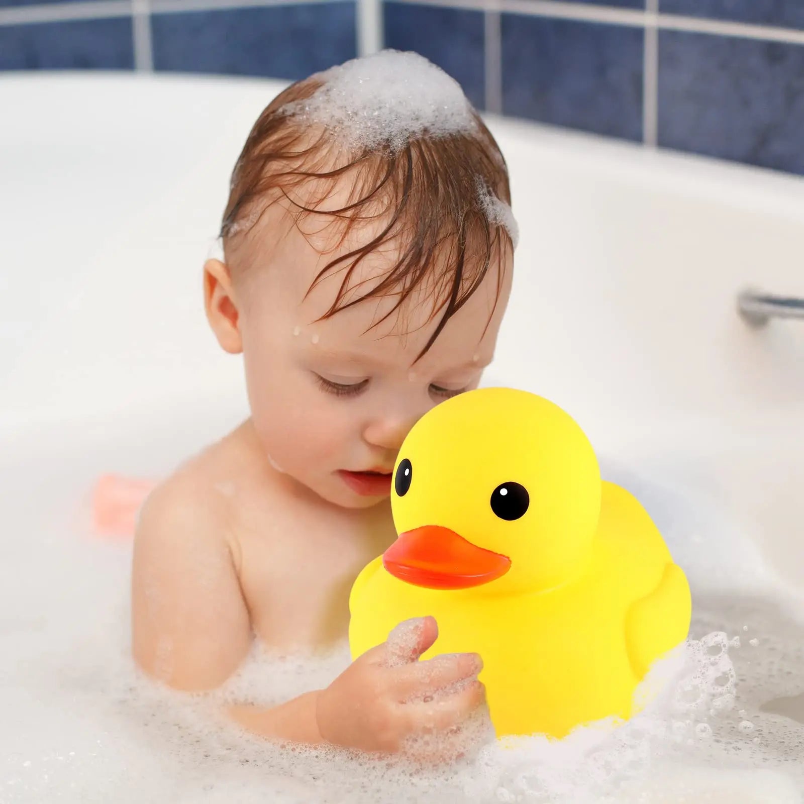 CowLost | product_id-1-2-pcs-giant-10-2-inch-rubber-duck-bath-toy-squeaky-large-yellow-rubber-ducky |6