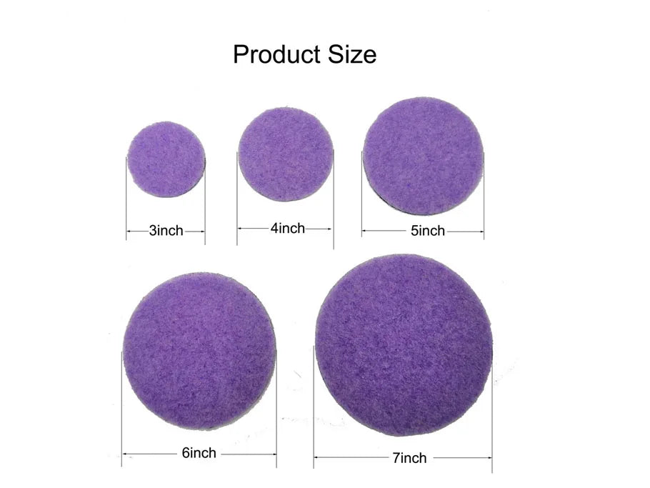 CowLost | cdwts-2-inch-mini-purple-wool-polish-pad-wax-for-automotive |9