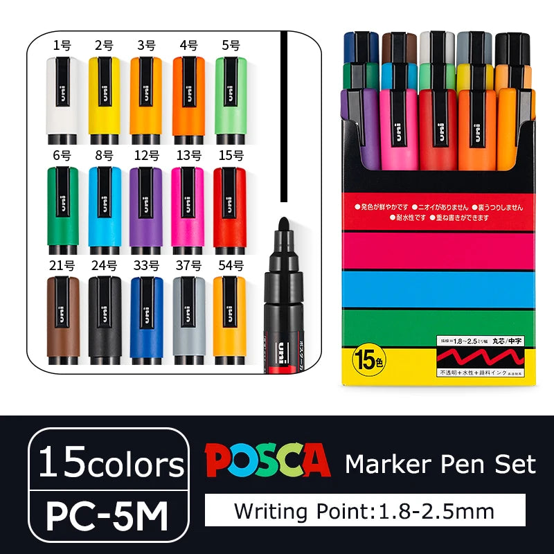 CowLost | product_id-uni-posca-marker-set-pc-1m-3m-5m-8k-17k-non-toxic-permanent-manga-paints-36-colors |75
