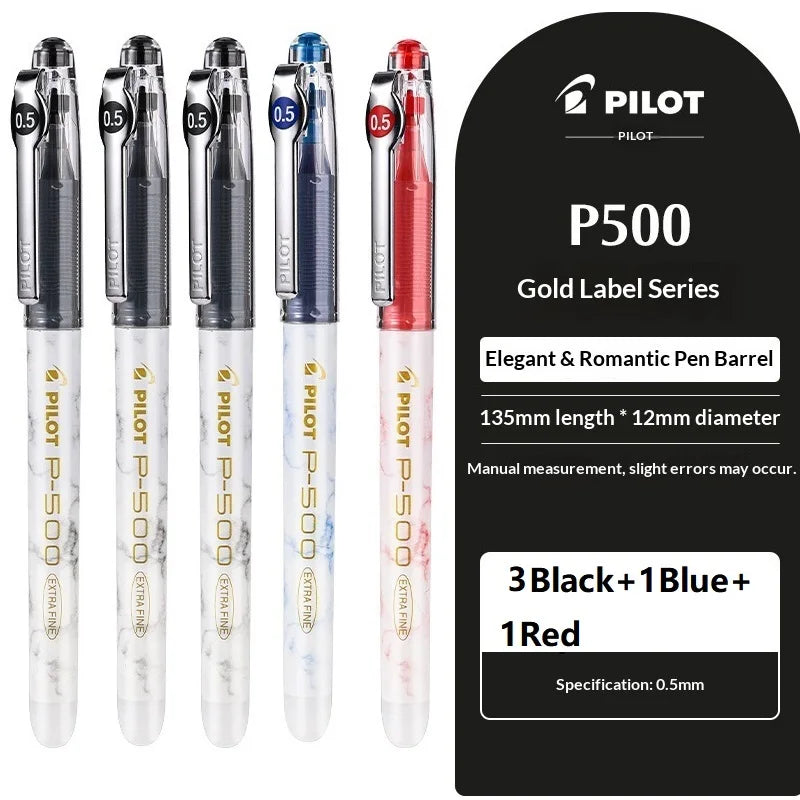 CowLost | product_id-pilot-p500-gold-series-0-5mm-gel-pen-6-colors-anti-smudge-marble-design-ideal-for-students-exams |22