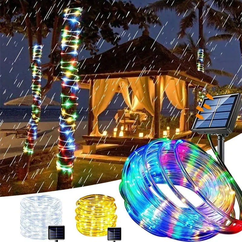 CowLost | light-ropes-strings-product_id-solar-led-rope-fairy-tube-lights-outdoor-waterproof-8-mode-lawn-garden-decoration |1