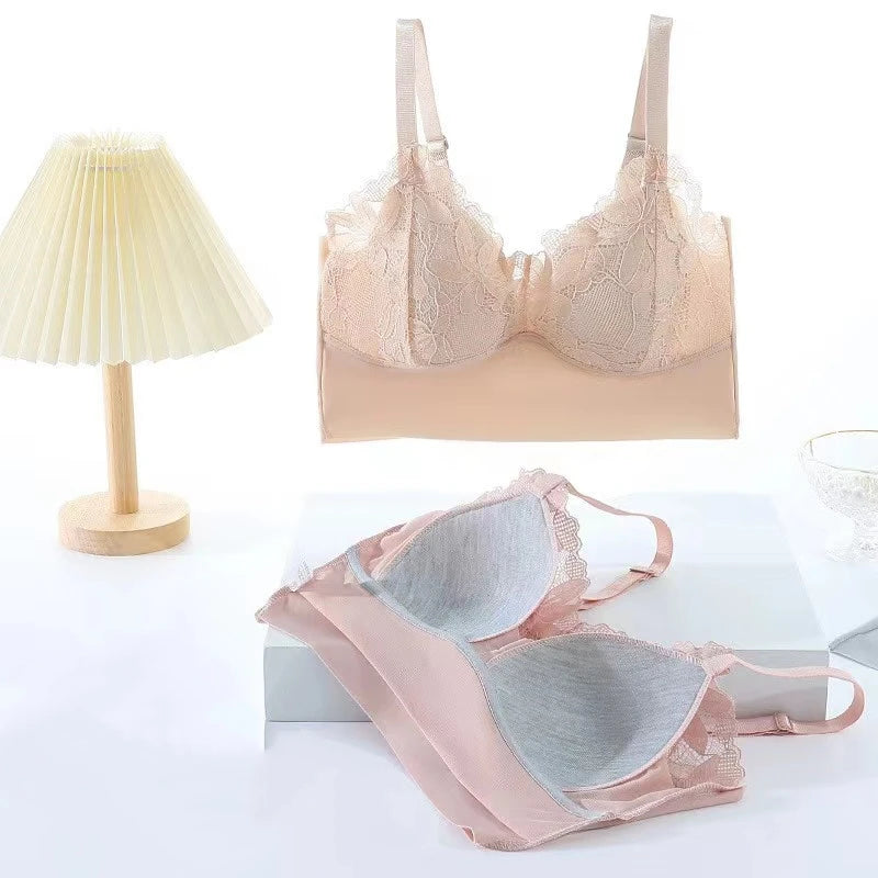 CowLost | product_id-lace-back-wireless-adjustable-seamless-push-up-bra-large-size |9