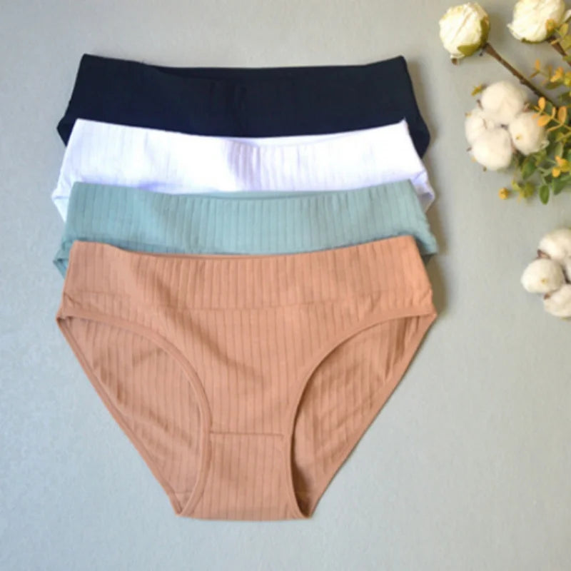 CowLost | product_id-3pcs-women-s-cotton-low-waist-solid-briefs-m-xl-breathable-comfortable-panties |1