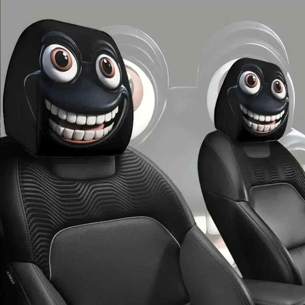 CowLost | car-seat-covers-product_id-2pcs-smiley-face-car-pillowcases-soft-washable-headrest-cushion-covers-polyester |11