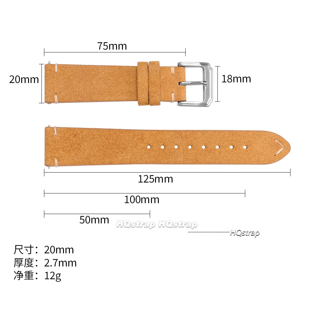 CowLost | bracelets-product_id-quick-release-vintage-suede-cowhide-watch-strap-handmade-16-22mm-gray-brown-green |8