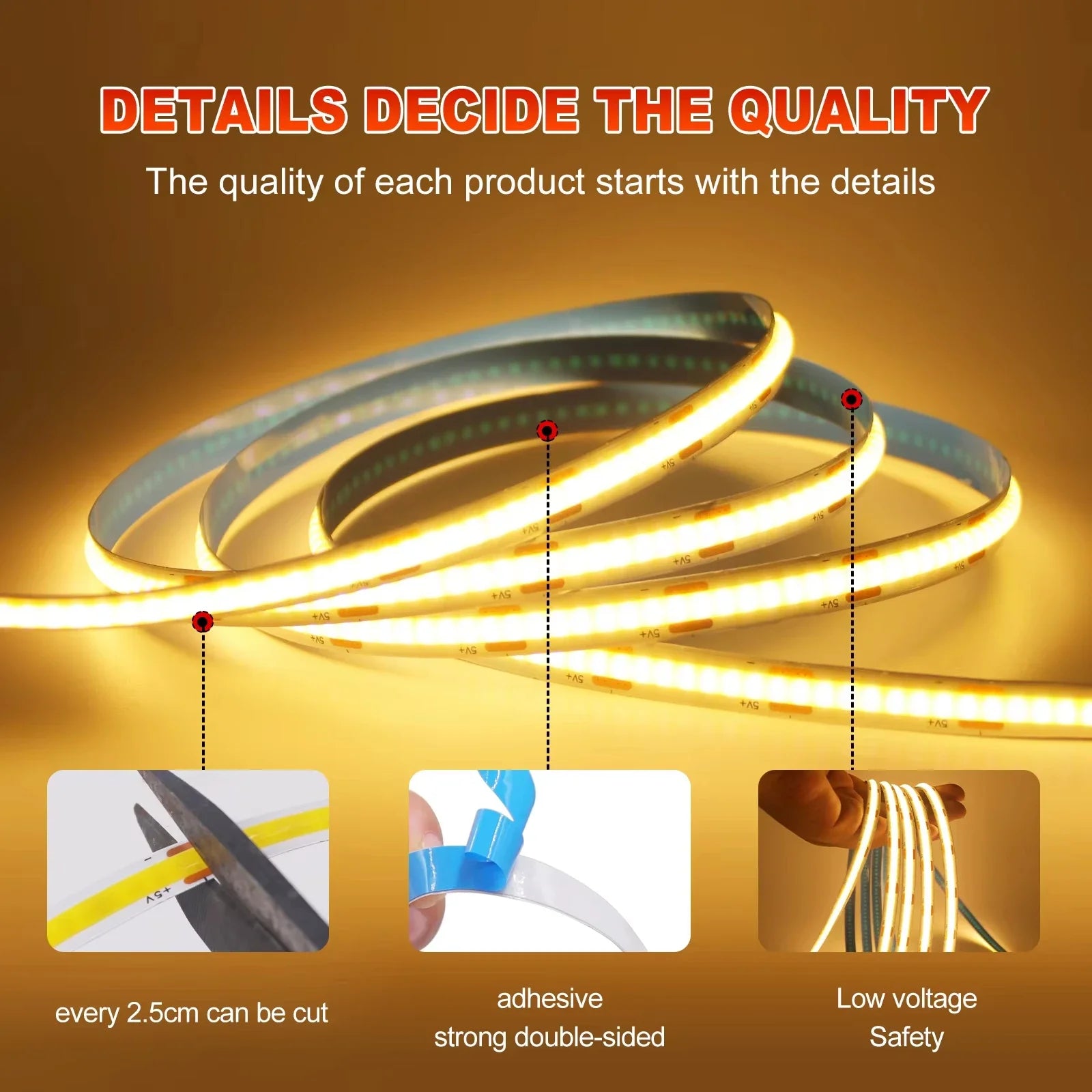 CowLost | light-ropes-strings-product_id-cob-usb-5v-led-strip-light-waterproof-flexible-with-button-switch-for-room-cabinet-mirror-backlight |8