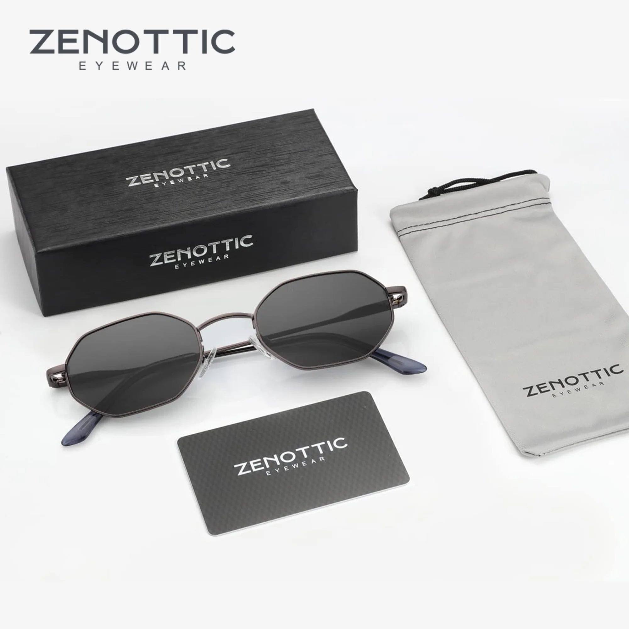 CowLost | zenottic-retro-small-polygon-polarized-sunglasses-women-metal-uv400 |1