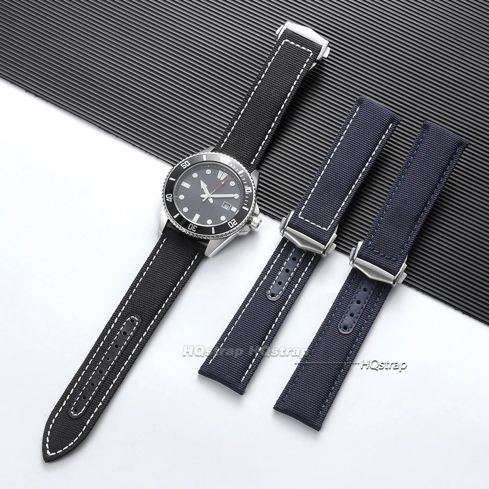 CowLost | bracelets-product_id-20mm-22mm-nylon-canvas-watchband-for-omega-seamaster-300-men-with-deployant-clasp |3