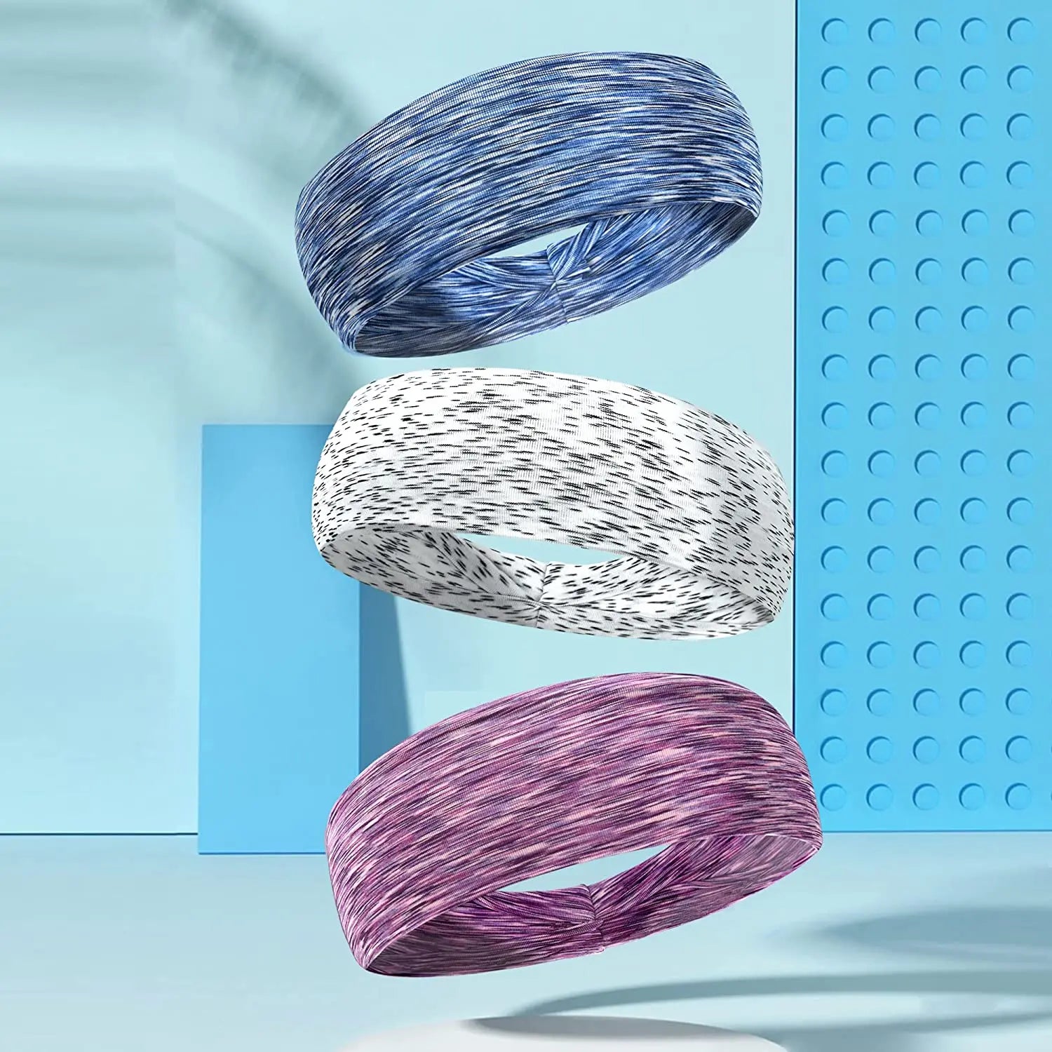 1/4pcs Sweatband for Men & Women Elastic Sport Hairbands