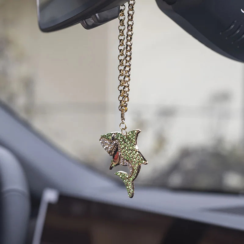 CowLost | product_id-alloy-shark-metal-car-rearview-mirror-pendant-hanging-ornament |4