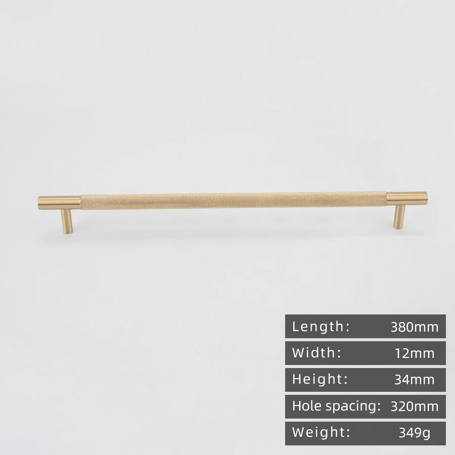 CowLost | kedlo-european-luxury-solid-brass-embossed-gold-500mm-long-handle-american-retro-antique-drawer-t-handle |56