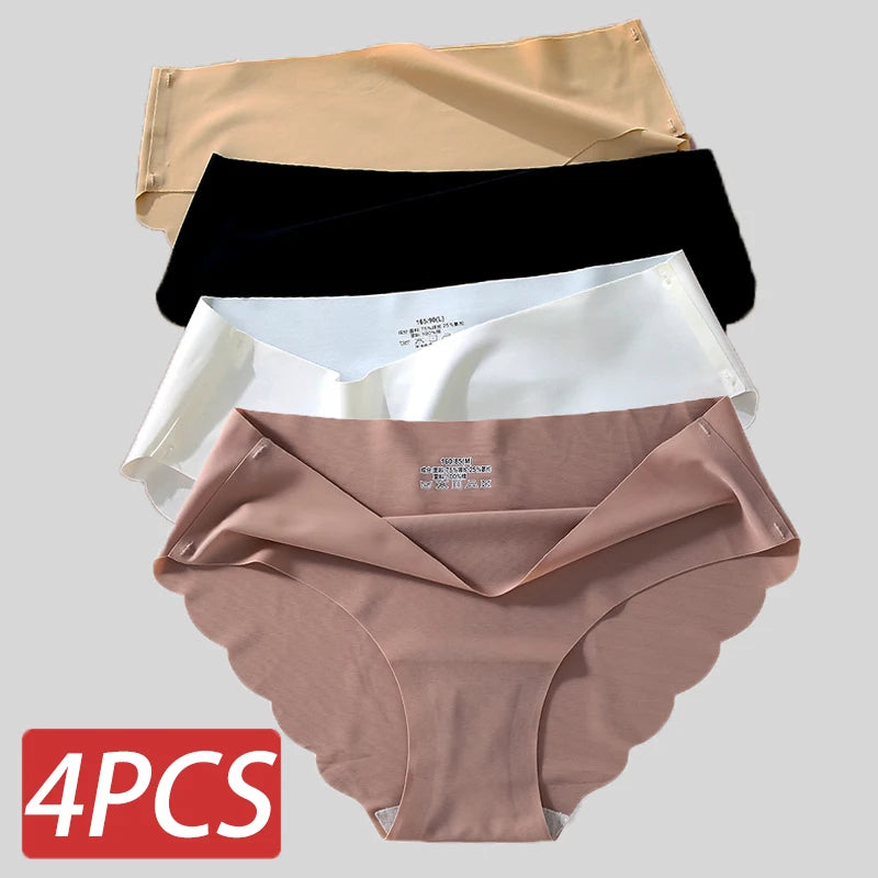 CowLost | activewear-pants-4pcs-seamless-silk-high-waist-briefs-for-women |1