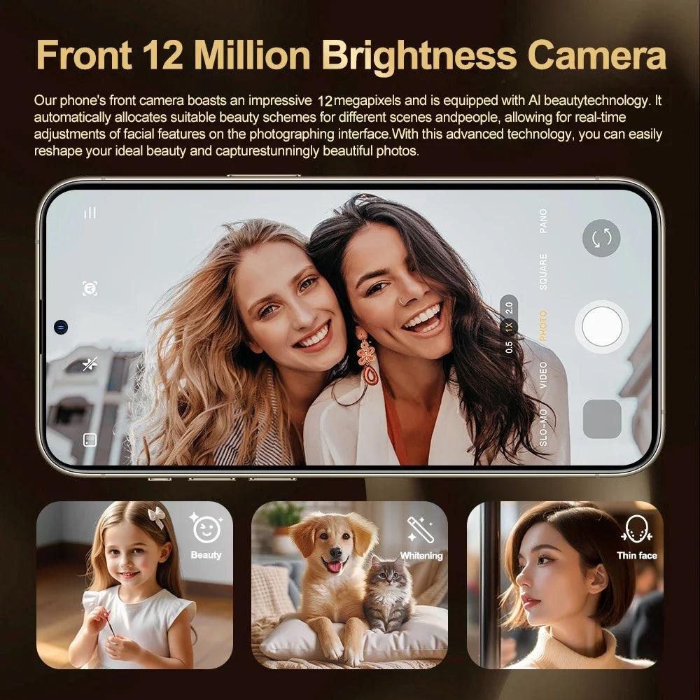 CowLost | fuffi-x7-pro-smartphones-cellphone-android-12-6-56-inch-screen-12-512gb-24-48mp-mobile-phones-5800mah |12