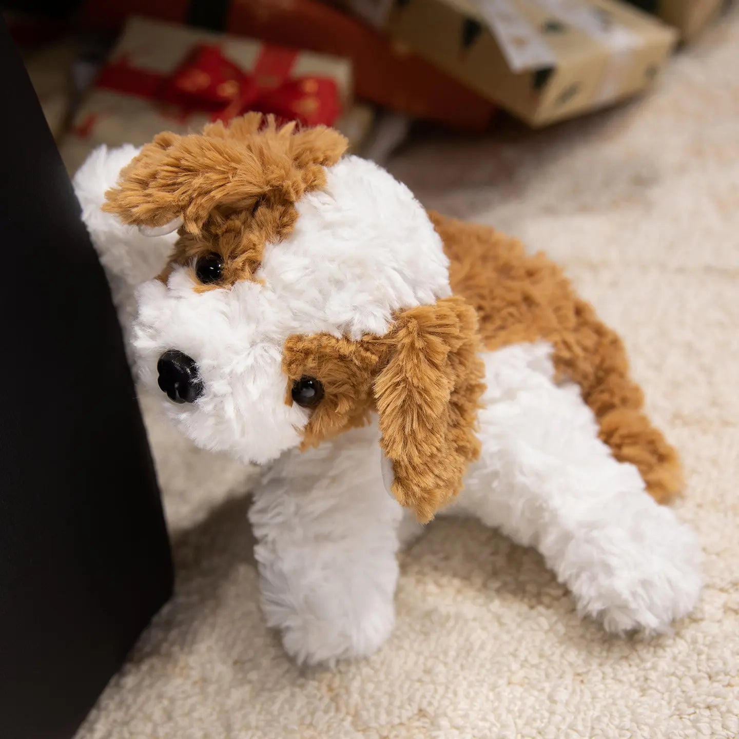 CowLost | fencing-barriers-sleeping-position-baby-dog-plush-toy-32-42-48cm-soft-stuffed-animal |7