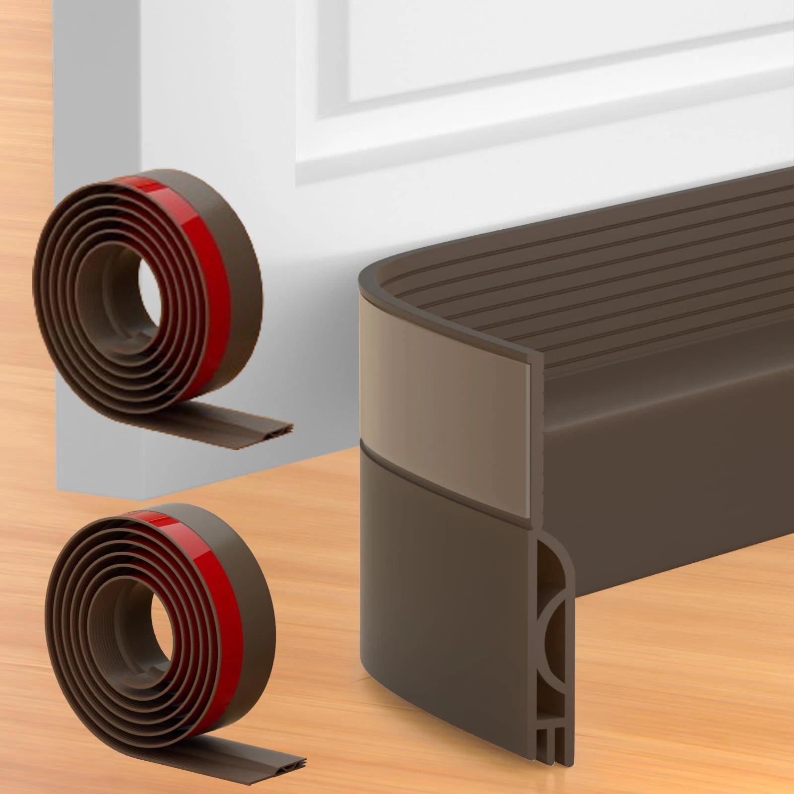 1/2m Door Draft Stopper Sweep Under Door Gap Filler Seal Strip