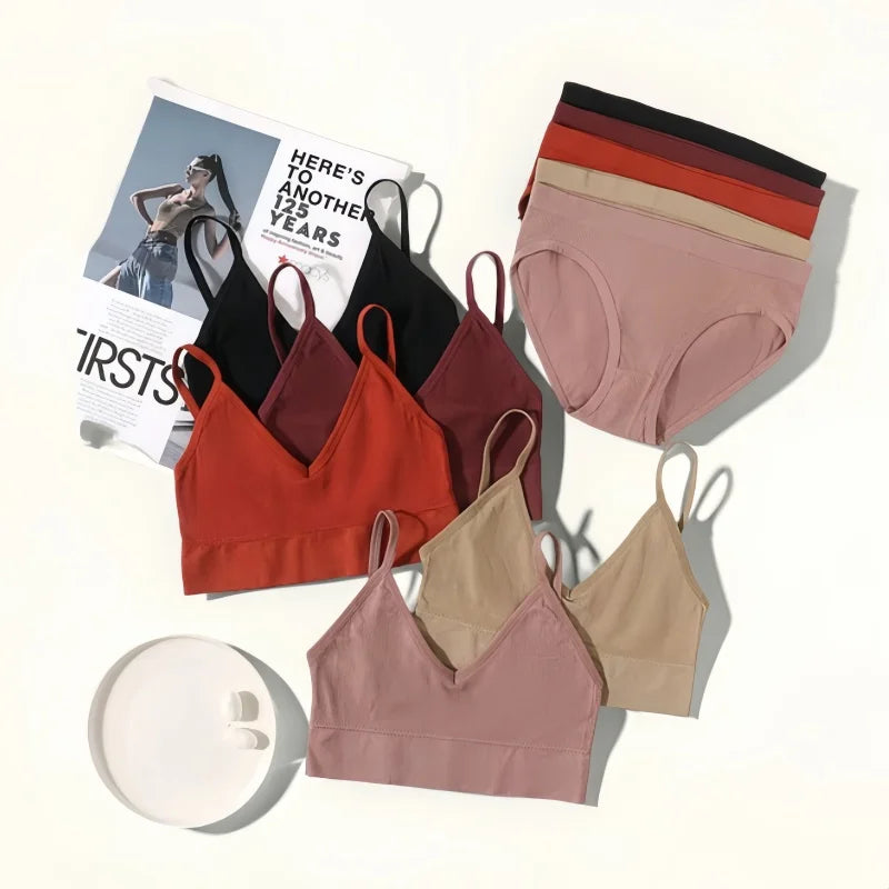 CowLost | product_id-women-seamless-u-back-bra-low-rise-brief-set-no-pads-fitness-crop-top-lingerie |2