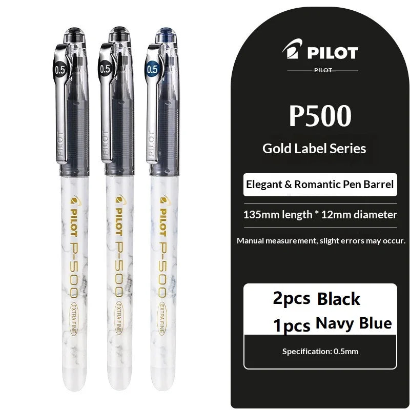 CowLost | product_id-pilot-p500-gold-series-0-5mm-gel-pen-6-colors-anti-smudge-marble-design-ideal-for-students-exams |24