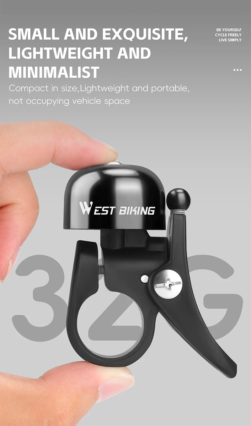 CowLost | west-biking-retro-bicycle-bell-mini-bicycle-handlebar-bell-aluminum-alloy-bike-horn-cycling-alarm-mtb-road |16