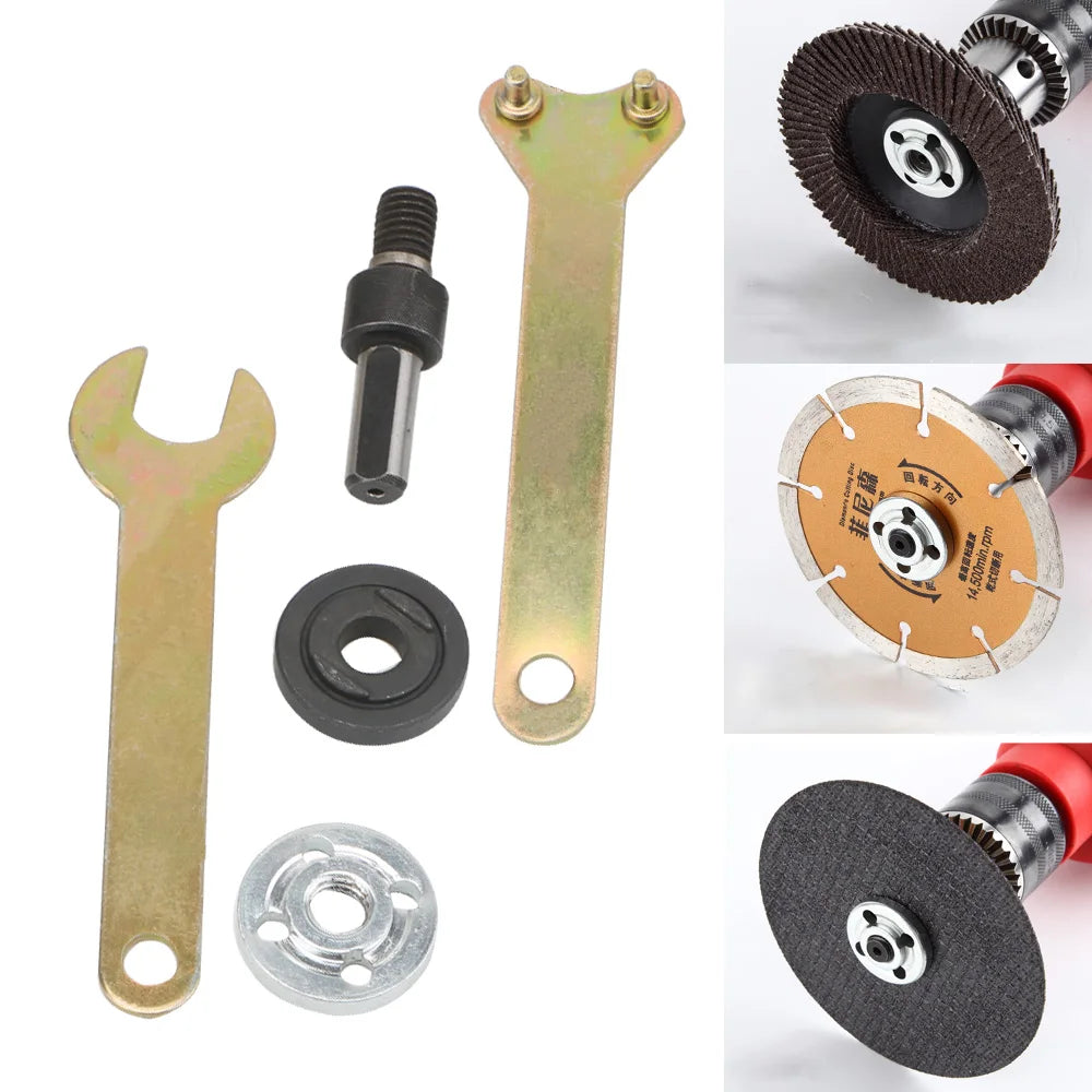 CowLost | product_id-10mm-drill-to-angle-grinder-handle-holder-adapter-for-cutting-disc-polishing-wheel-set |7
