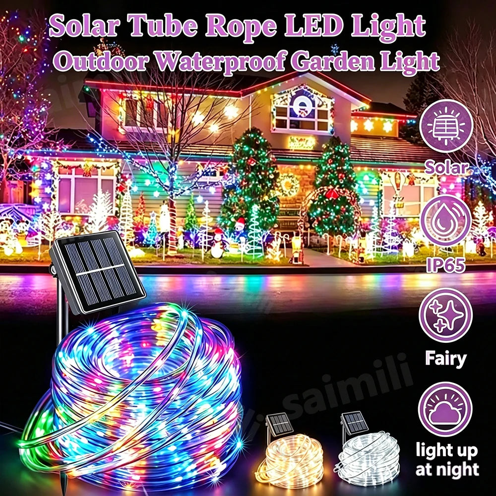CowLost | light-ropes-strings-product_id-solar-led-waterproof-rope-light-string-for-outdoor-garden-wedding-party-christmas-decoration |1