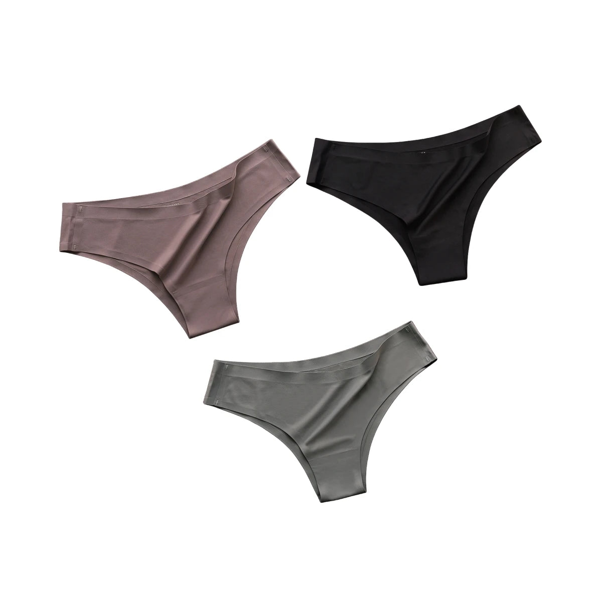 CowLost | product_id-3pcs-women-s-seamless-low-rise-ultra-thin-ice-silk-briefs-solid-color |18