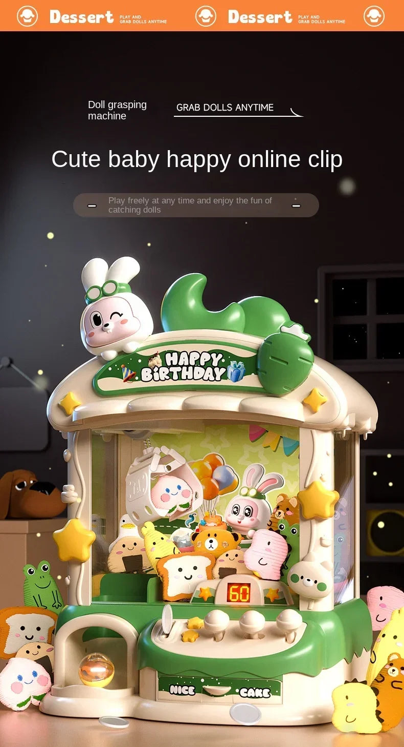 Cartoon Rabbit Claw Game Machine Coin Operated Toy for Kids