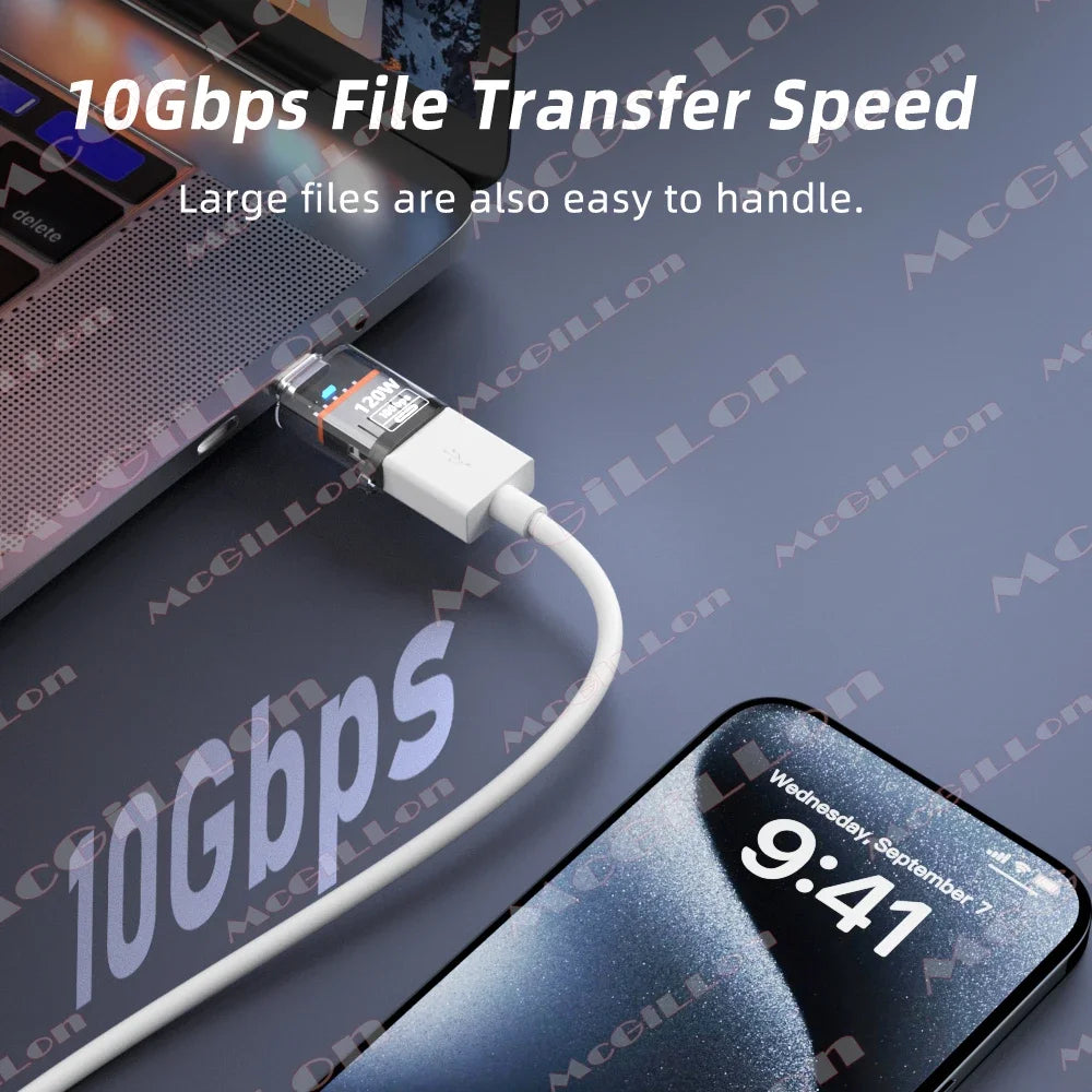 CowLost | product_id-10gbps-usb-3-2-to-type-c-otg-adapter-with-120w-fast-charging-for-xiaomi-samsung-pc-tablet |3