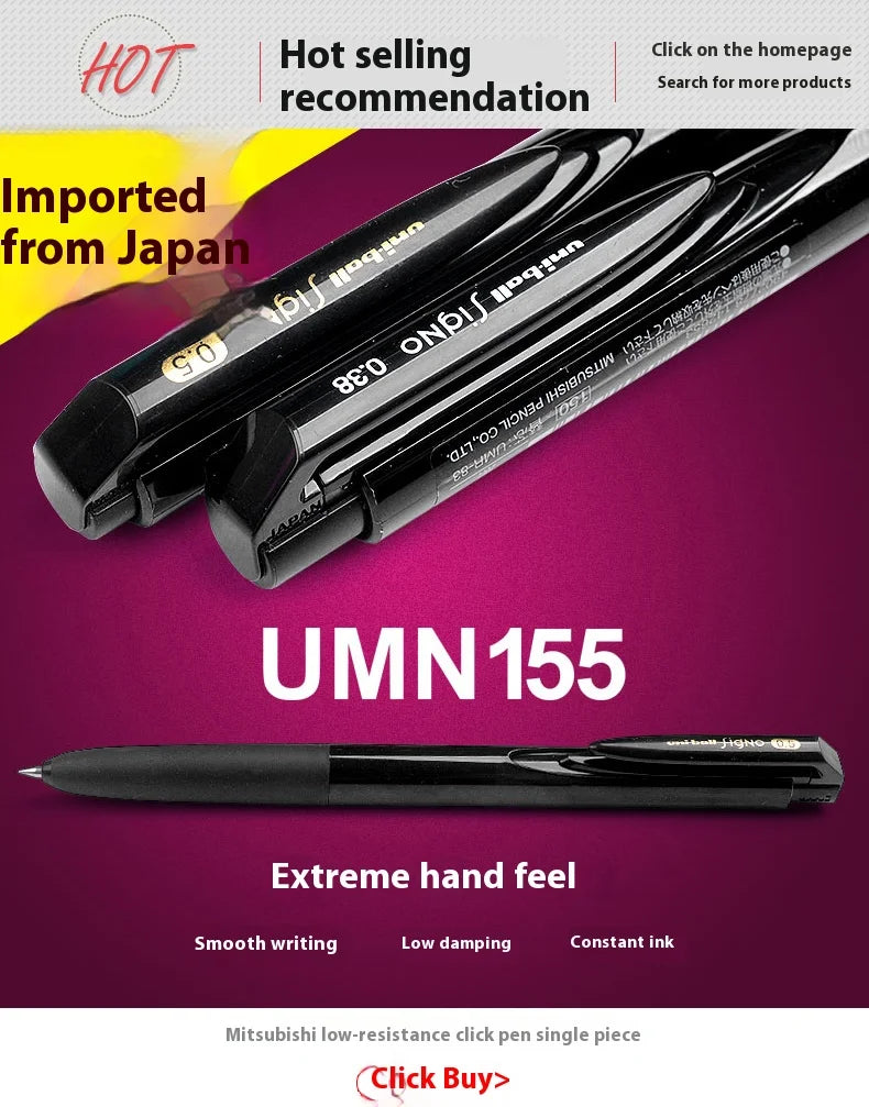 CowLost | product_id-mitsubishi-uni-signo-umn155-gel-pen-0-38-0-5mm-black-red-blue-quick-dry-smooth-low-friction |7