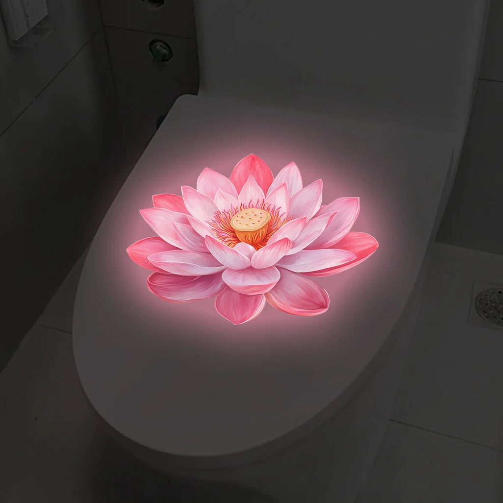 CowLost | bathroom-luminous-toilet-sticker-night-light-lotus |10